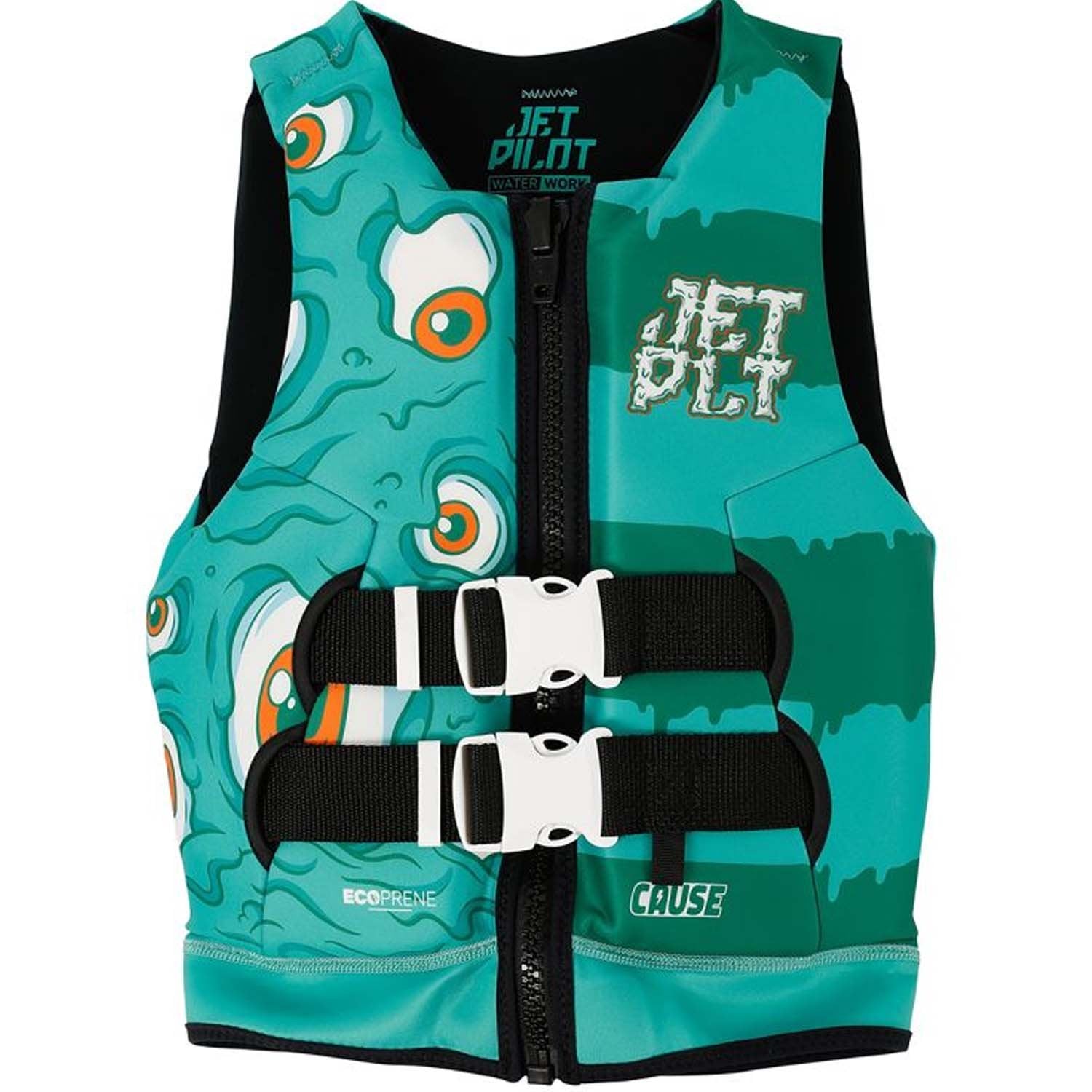 2025 JETPILOT CAUSE BOYS YOUTH ECO VEST - GREEN