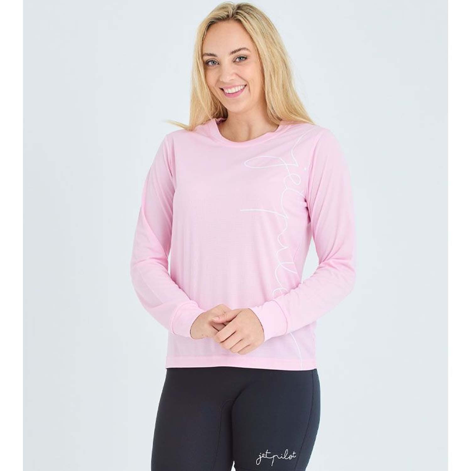 2025 JETPILOT PACER LADIES LS HYDRO TEE - PINK