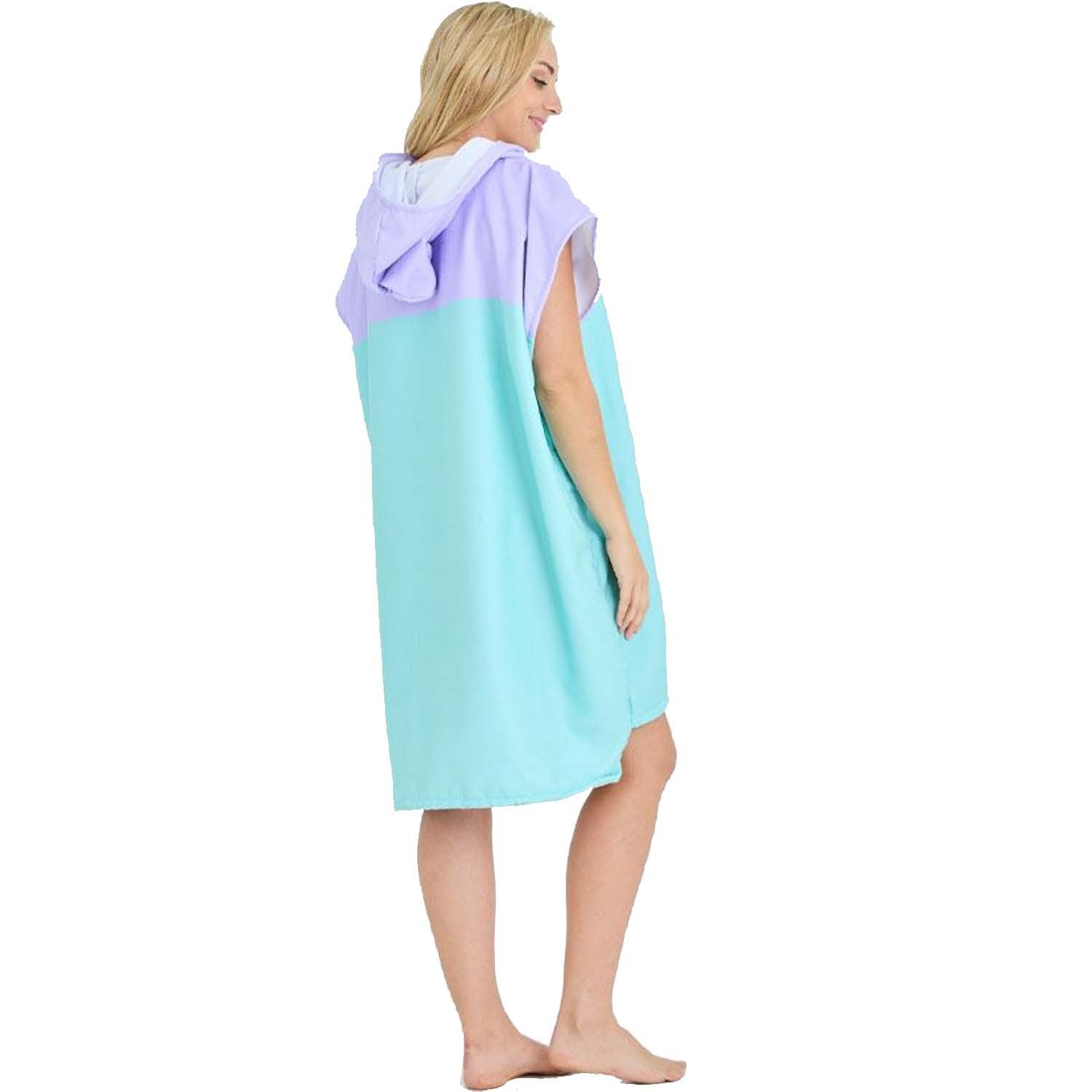 2025 JETPILOT VENTURE HOODED TOWEL - PURPLE/TEAL