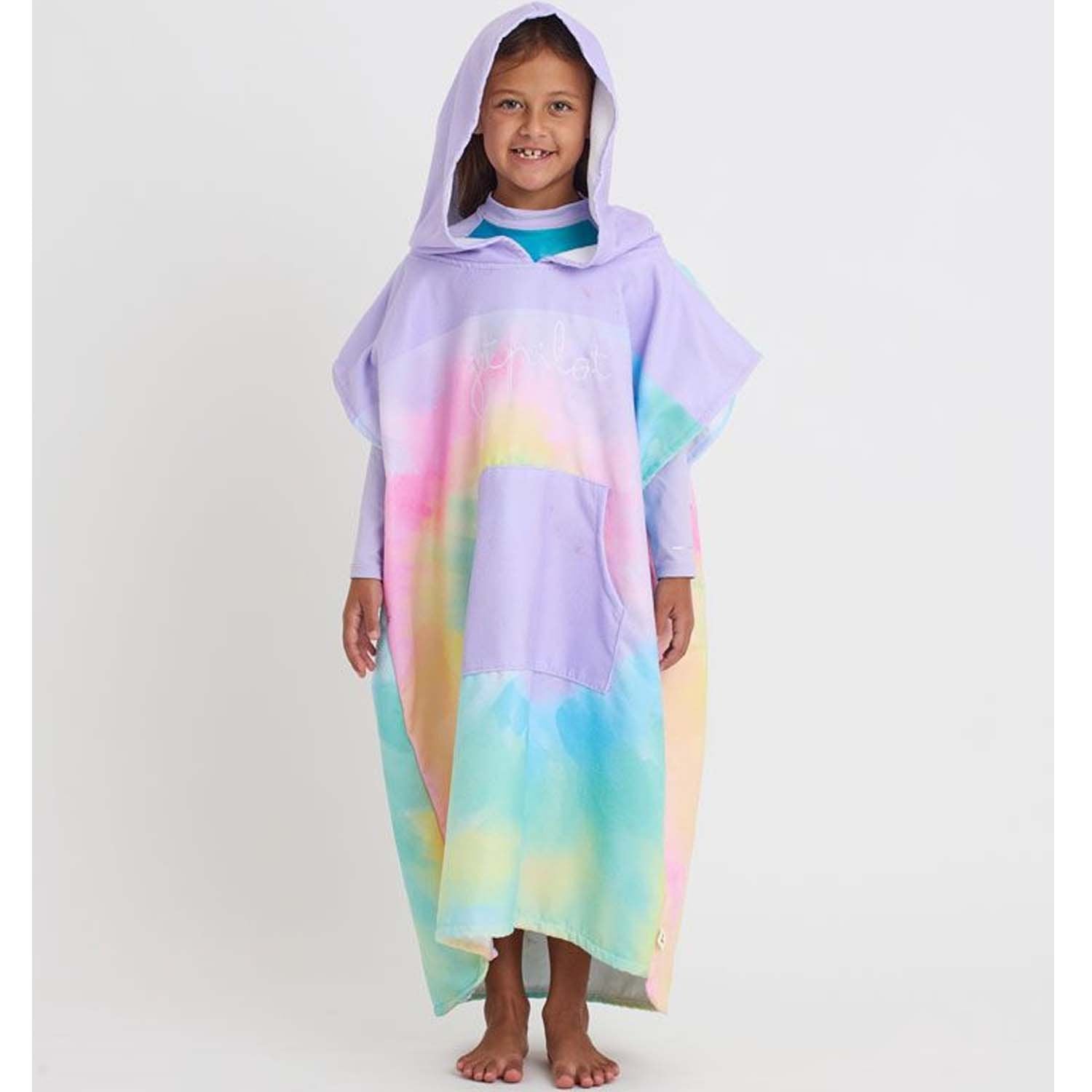 2025 JETPILOT YOUTH HOODED TOWEL - TIE DYE