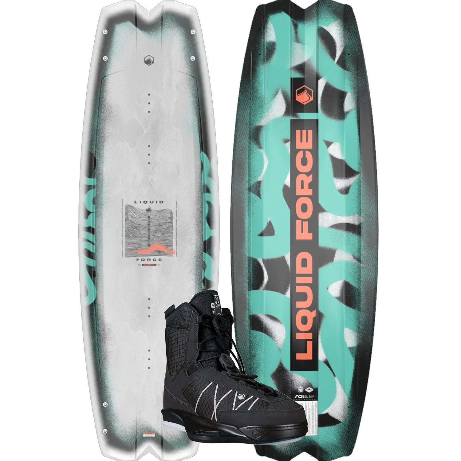 2025 LIQUID FORCE REMEDY WAKEBOARD W/ TAO 6X BOOTS